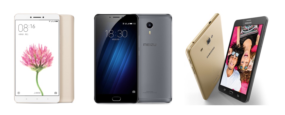 Xiaomi Mi Max vs Meizu M3 Max vs Samsung Galaxy J Max